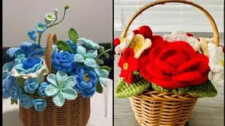 Most Demanding Stylish Crochet Handmade Decoratives Crochet Flowers Basket For Beginners DIY