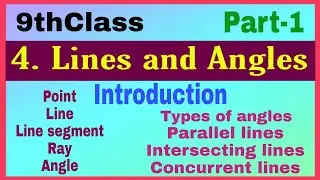 9thClass, Lines and Angles, Introduction@Maths World Makes Smart In Telugu