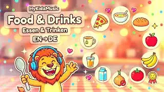 Food & Drinks 🍕🥛 Learn Essen & Trinken (EN→DE) | HyKidzMusic #HyKidzMusic
