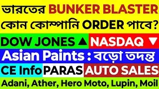 Asian Paints বড় ধাক্কা! ভারতের Bunker Blaster Order কার হাতে&nbsp;যাবে? Dow Jones, Nasdaq বিশ্লেষণ