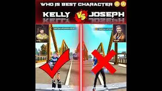 WHO IS BEST CHARACTER IN FREE FIRE ll KELLY VS JOSEPH SPEED ABILITY TEST #shortsfeed #viral #gaming