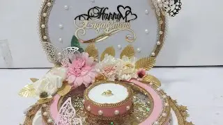 DIY Engagement ring tray/custom-made mirror plate/customized Engagement rings tray decorations/Decor