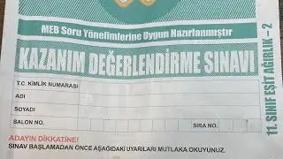 11. SINIF EŞİT AĞIRLIK TETRİS DENEME-2