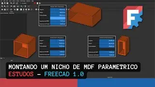 Montando um nicho parametrico - Estudos - Freecad 1.0 #cad #projetos #cnc
