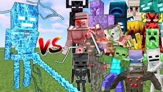 STAR POWER SKELETON TITAN vs ALL TITAN MOBS | Minecraft Mob Battle