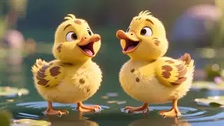 Ducklings by Sparkling Pond 🦆🌟 Fun Kids Song to Learn Numbers, Colors, and ABCs