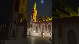 Cathedral bells - Frankfurt R&ouml;merberg night walk #shorts #news #new #travel #romantic #food #beauty