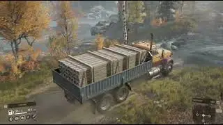 Snowrunner EP-3 truck metal pipe transport newest mission my first time gameplay #snowrunner