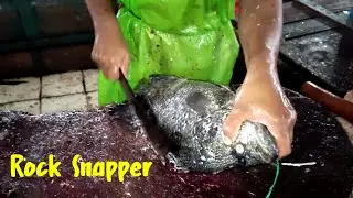 Cutting Rock Snapper | Perfect Cutting Skills by Indonesia Market Fish