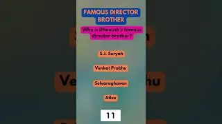 Can You Solve This Dhanush Trivia? | Tamil Movie Fans, Try Now! #tamiltrivia  #quiz #trivia