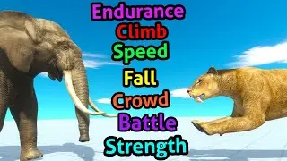 Battle ability Elephant vs Smilodon Animal Revolt Battle Simulator