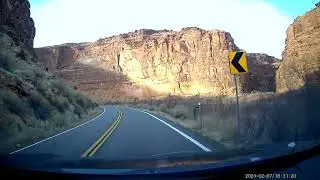 Scenic Drive U-128 toward Moab, Utah
