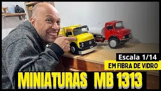 Miniaturas de caminhão 1/14. MB 1313 carga seca e tanque de combustível. Truckmodelismo