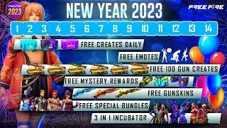 NEW YEAR EVENT CALENDAR 2023 | NEW YEAR EVENT FREE FIRE 2023 | FREE FIRE NEW EVENT | FF NEW EVENT