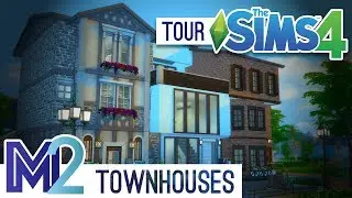 Sims 4 House Tour - Three Townhouses (Modern & Old)