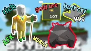 AFK farm gold and buffalkor crystal (ROBLOX SKYBLOCK BETA)