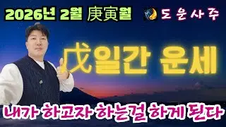 2026년 병오년 2월 戊 일간 운세_내가 하고자 하는걸 하게된다~ 약간의 신중함은 필요하다!
