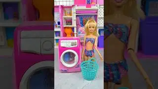 Satisfying With Unboxing Barbie Doll Washing Machine Set Toys ASMR #asmr #barbie