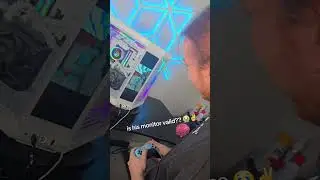 We played on a monitor built inside of the PC..  #gaming #gamingcomputer #pcgaming #pcbuild