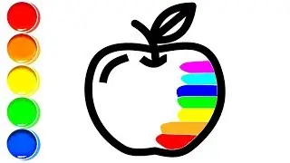 Coloring Apple | paintings for Toddlers and drawing for kids | Drawing World Kids