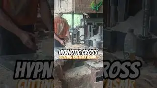 Hypnotic Cross Cutting Factory ASMR #wood #woodworking #automobile #2026 #asmr #viral #viralvideo