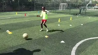 How I Train Soccer players with Only 2 Cones|soccer360footballtraining