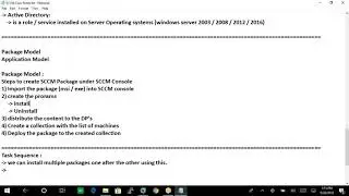SCCM Package deployment and SCCM Application Deployment TechRepack Online Training   Rajendra