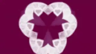 4K Trailing Heart of Hearts Kaleidoscope Flower Triangle Pink White Copyright Free Stock Footage Fre