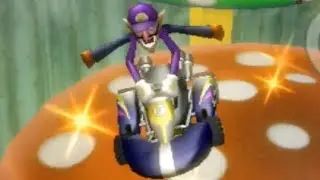 Mario Kart Wii Mushroom Cup 50cc - Waluigi