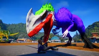 Superheroes vs Jurassic Dinosaurs: Venom, Joker vs Green Lantern V-Rex vs T-Rex Spinosaurus & Battle
