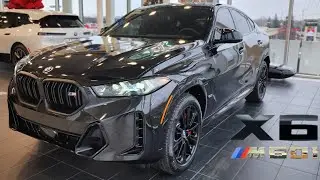 NEW ARRIVAL!  2024 BMW X6 M60i Black Sapphire Metallic on Black Merino Leather #bmw #x6 #g06 #lci