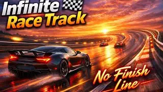 Infinite Race Track 🏁 | 4K HDR Endless Racing Loop | No Finish Line