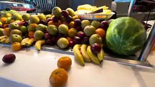 Celebrity Reflection cruise ship lunch buffet.9:07