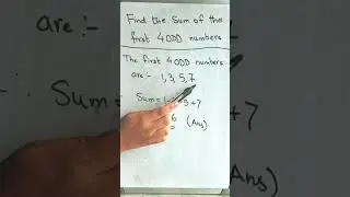 Find the SUM of FIRST 4 ODD numbers