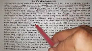 Our independence war / liberation war of Bangladesh paragraph