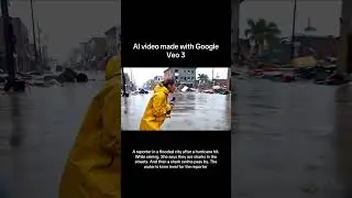 AI Video Made with Google Veo 3. A reporter in a flooded city after a hurricane hit&hellip; #ai #veo3