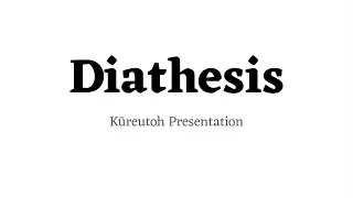 Conlang Showcase - Kūreutoh (Diathesis)