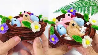 🐣 DIY Osternest Basteln – Einfach & Schön | Osterdeko selber machen 🌸💐