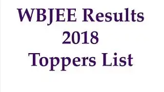 WBJEE Result 2018, WBJEE Rank Card Download