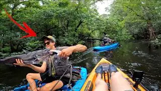 Kayak Fishing DEEP Into Forest Creeks! We Found Hidden Ponds...