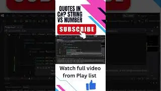 Quotes in C#? String vs Number Explained!  | Urdu/Hindi #Shorts