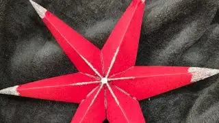 🎅 sparkling paper  christmas star 🌟making  video step by step🦌|Easy diy christmas star craft 
