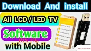How to install software Lcd &Led tv.software Bin file pendrive par copy korba Prosses.