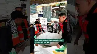 Aid Delivery: 2 Containers of Wheat #Gaza #Palestine