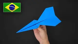 Como fazer um Avi&atilde;o de Papel F&aacute;cil que voa longe - Modelo 2