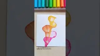 DIY Thread Art💛| String pull Art 🤩💕 #shorts #painting #threadart #watercolor #shortsvideo #drawing