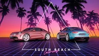 Alpine unveils its A110 in Miami colours | South Beach Colorway pack Bleu Azur and Rose Bruy&egrave;re
