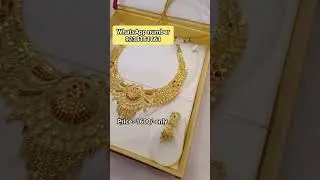 1 gram gold plated jewellery necklace set design #viralvideo #trending #gold #reels #wedding