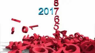 HAPPY NEW YEAR || 2017 || 3d text animation physics simulation