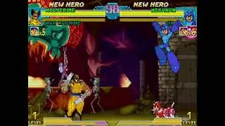 Marvel vs. Capcom - Wolverine, Gold War Machine vs. Megaman, Jin